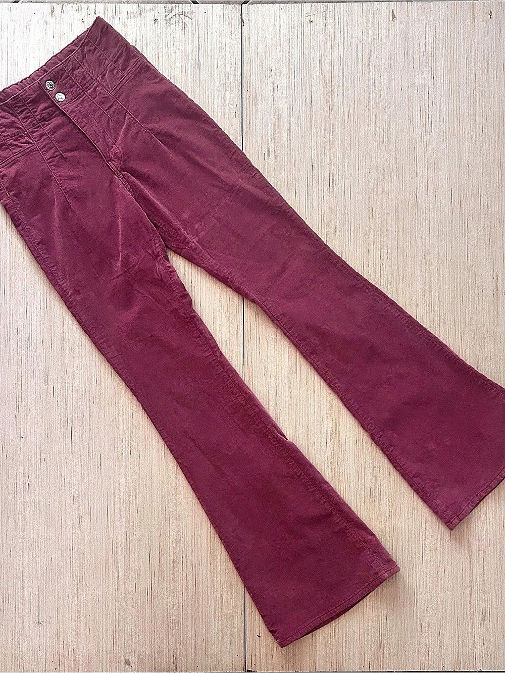 We The Free Women's Corduroy Flare Pants, Magenta Size 27